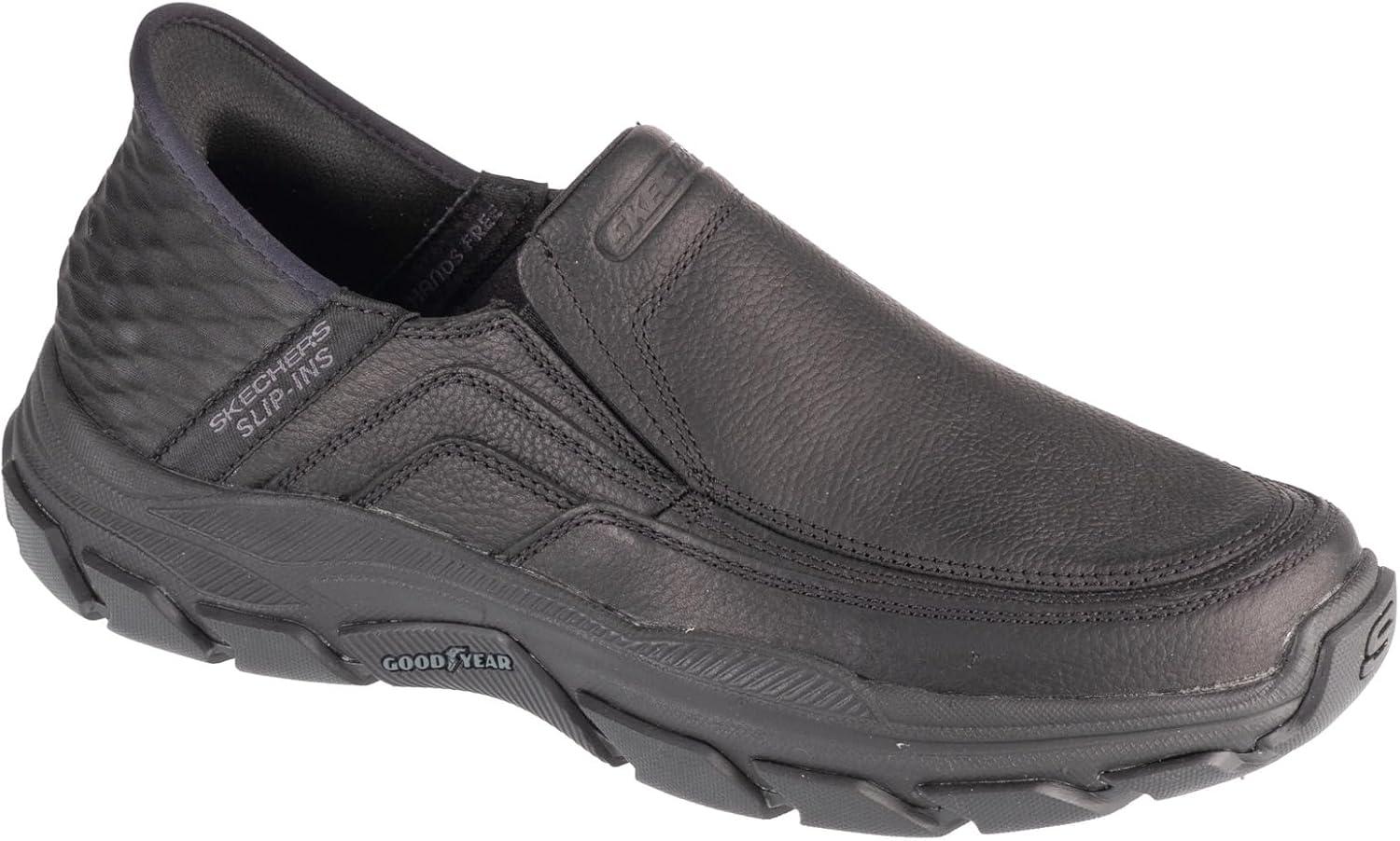 imageSkechers USA Mens RespectedElgin 204810 Moc Toe Leather SlipIns 240 cmBbk  BlackBlack