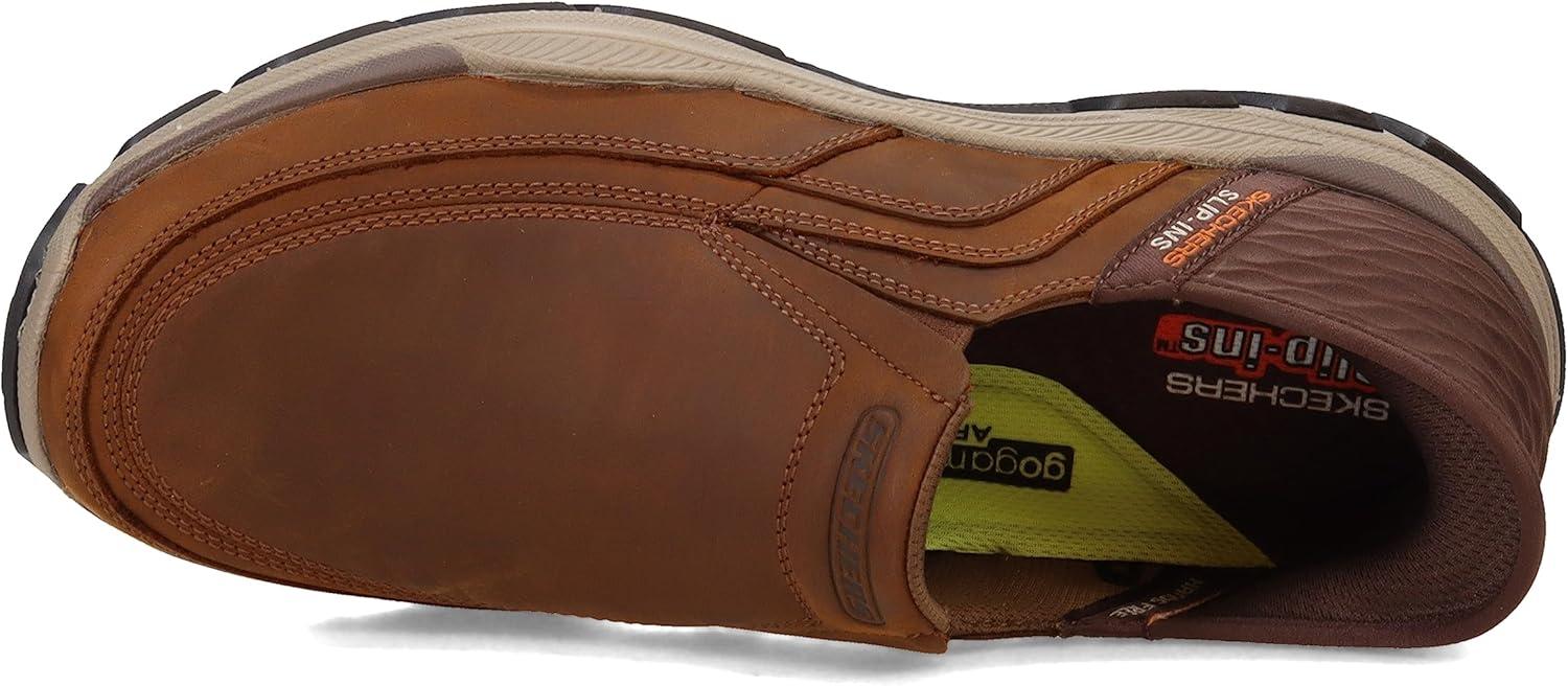 imageSkechers USA Mens RespectedElgin 204810 Moc Toe Leather SlipIns 240 cmDark Brown