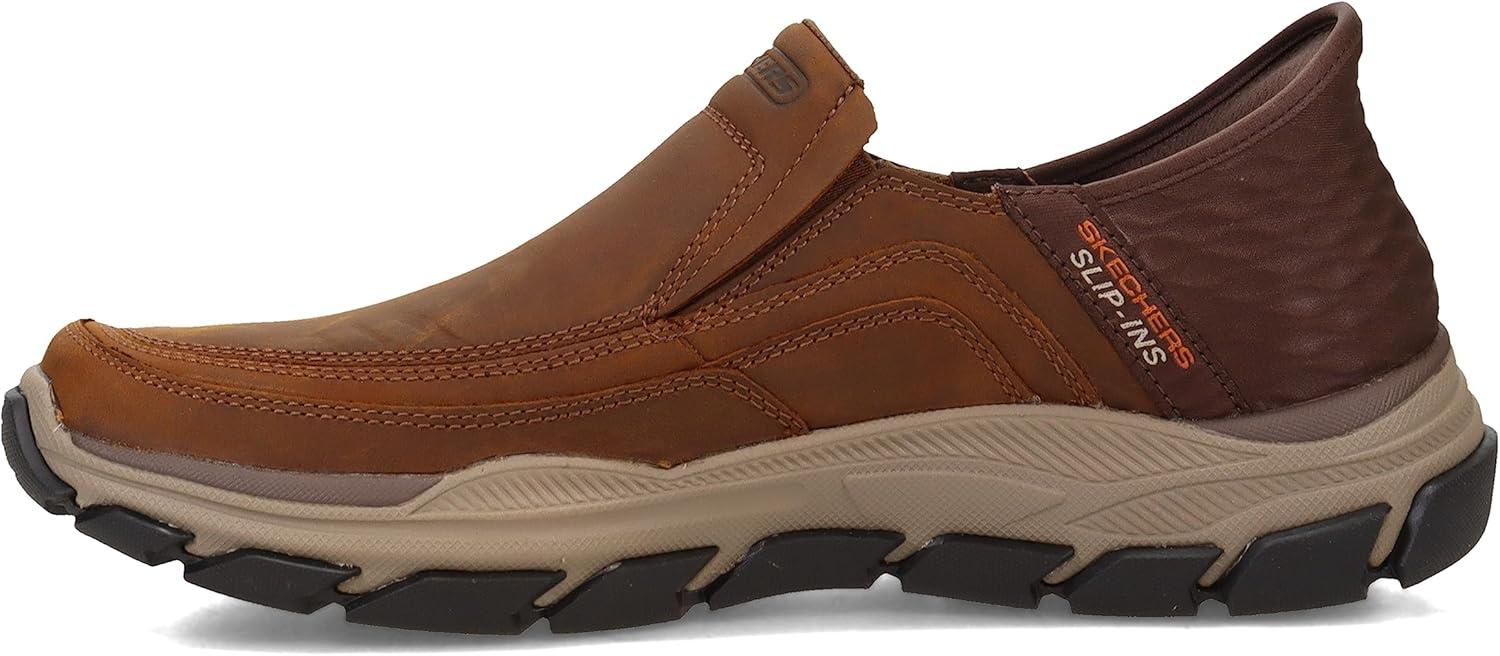 imageSkechers USA Mens RespectedElgin 204810 Moc Toe Leather SlipIns 240 cmDark Brown