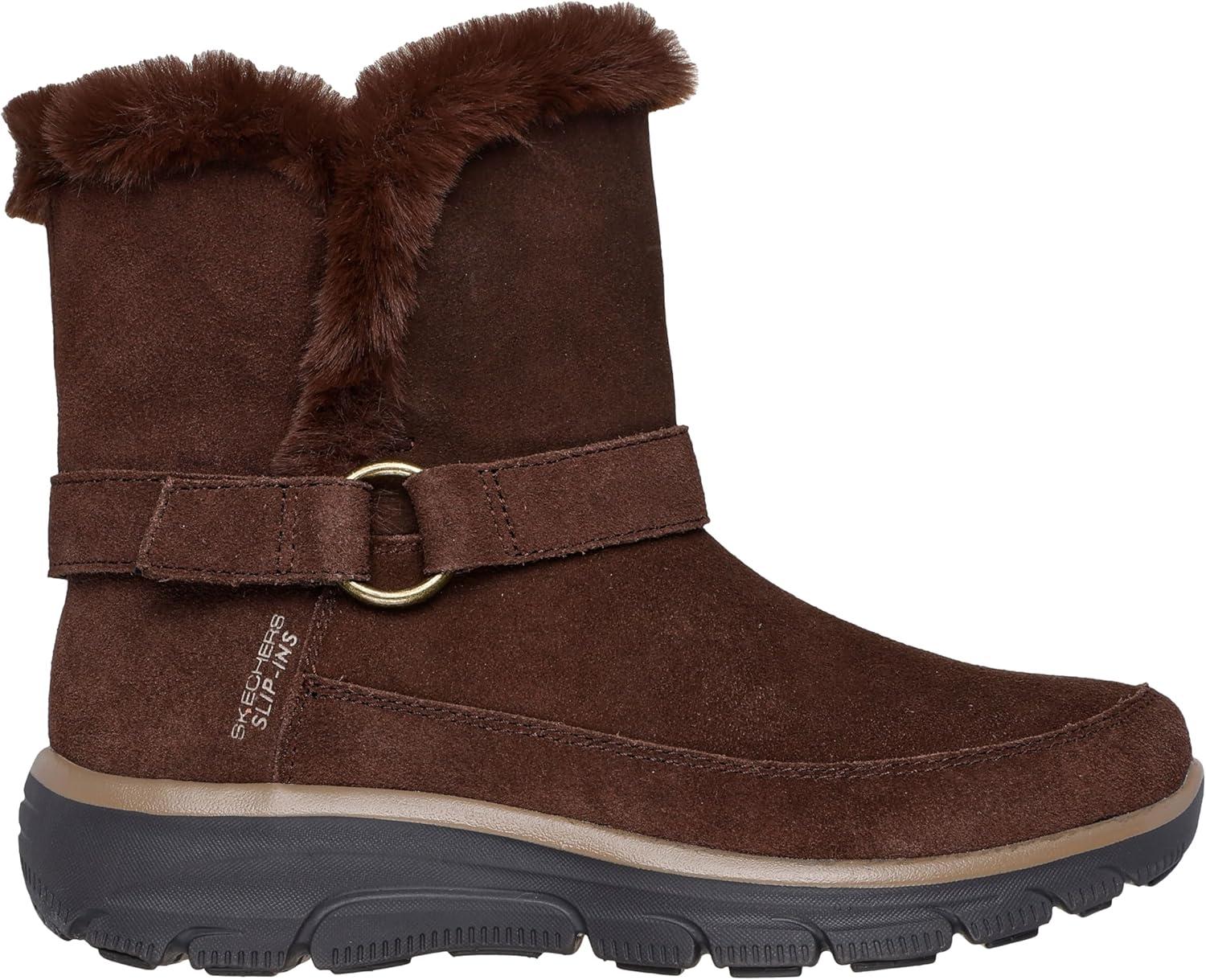 imageSkechers Womens Easy GoingDreamers Luxe Vibe Hands Free Slipins Mid Calf BootChocolate