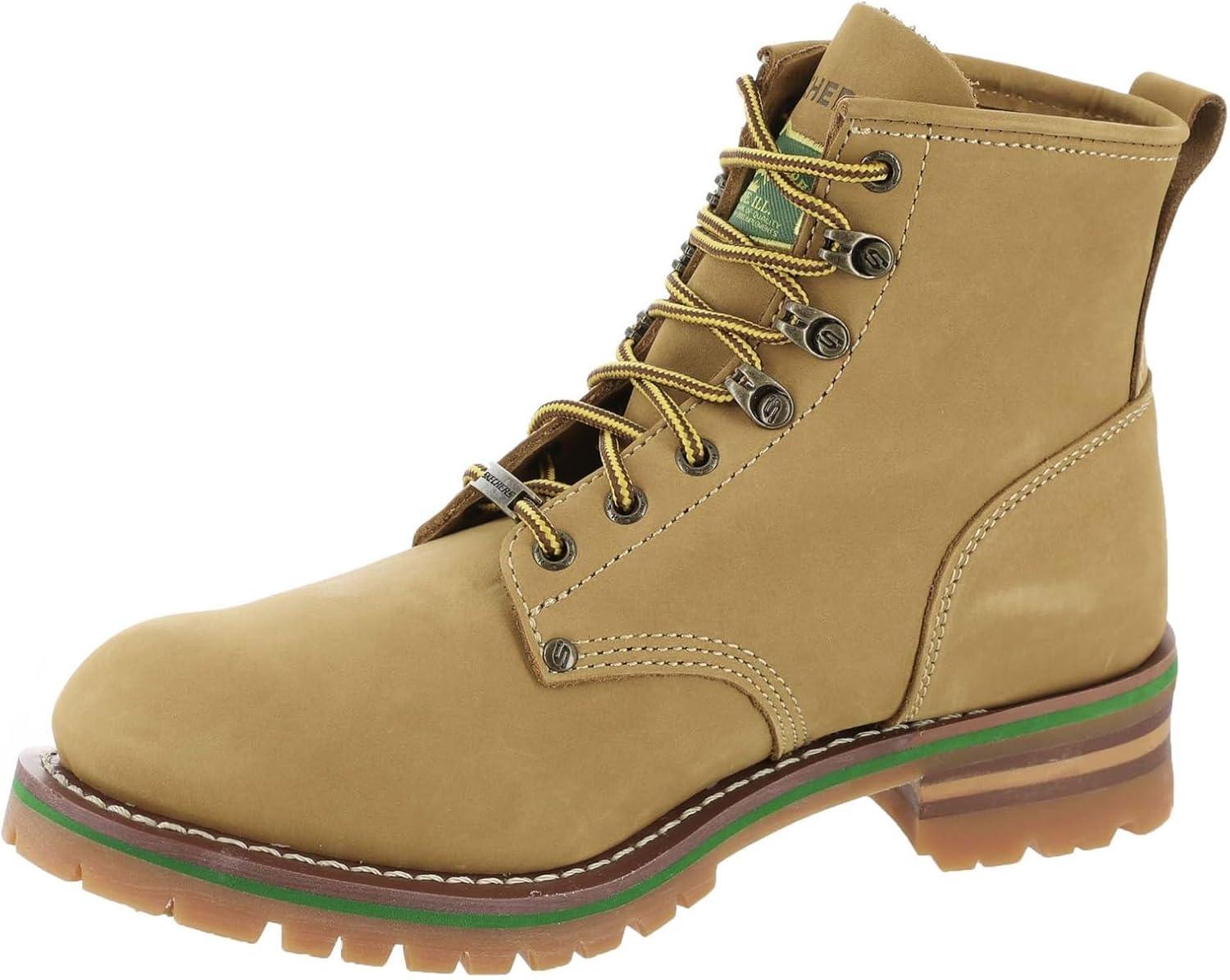 imageSkechers mens John Deere Cascades Leather Laceup Work BootsWheatNatural