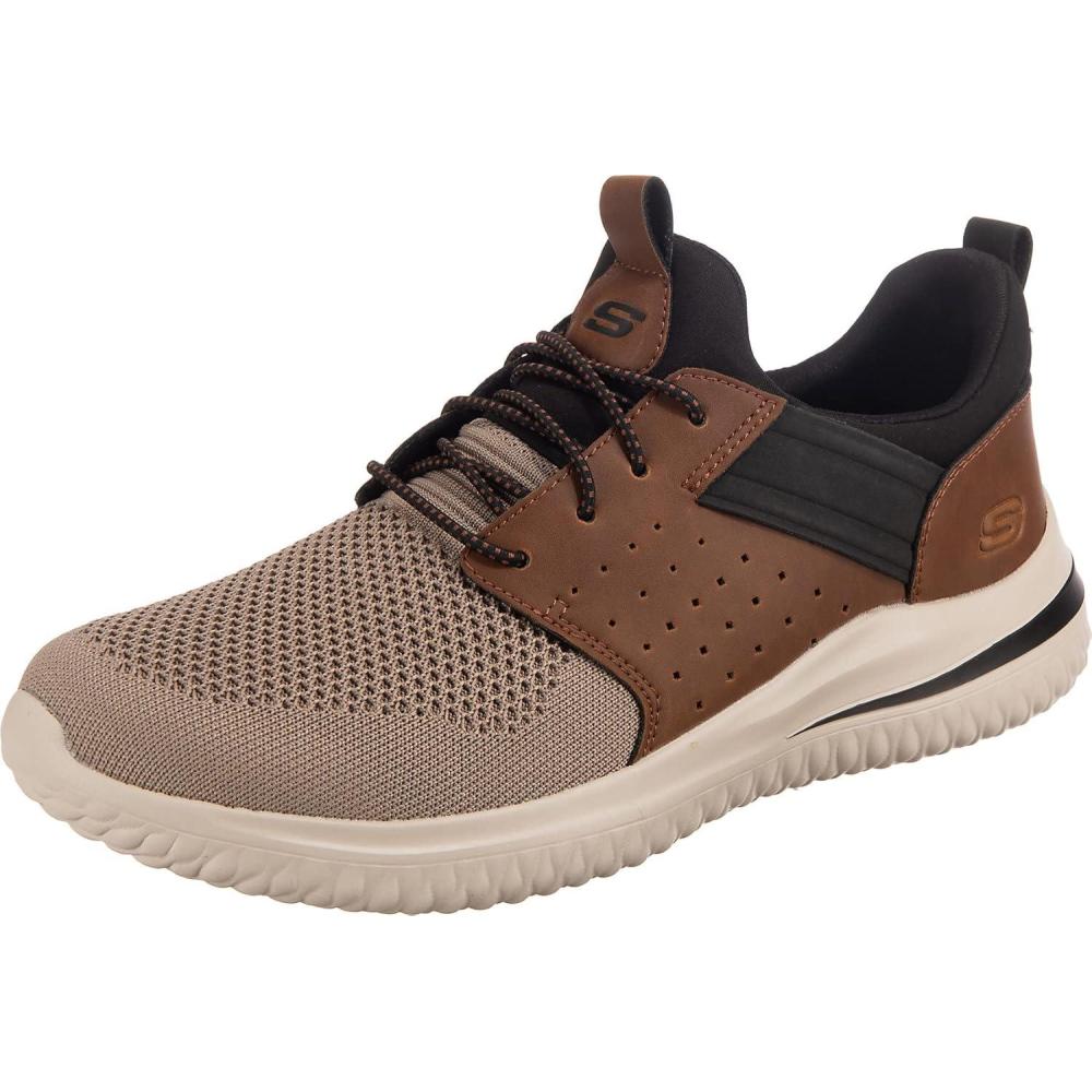 imageSkechers Mens Delson 30 Cicada SneakerBrownTan
