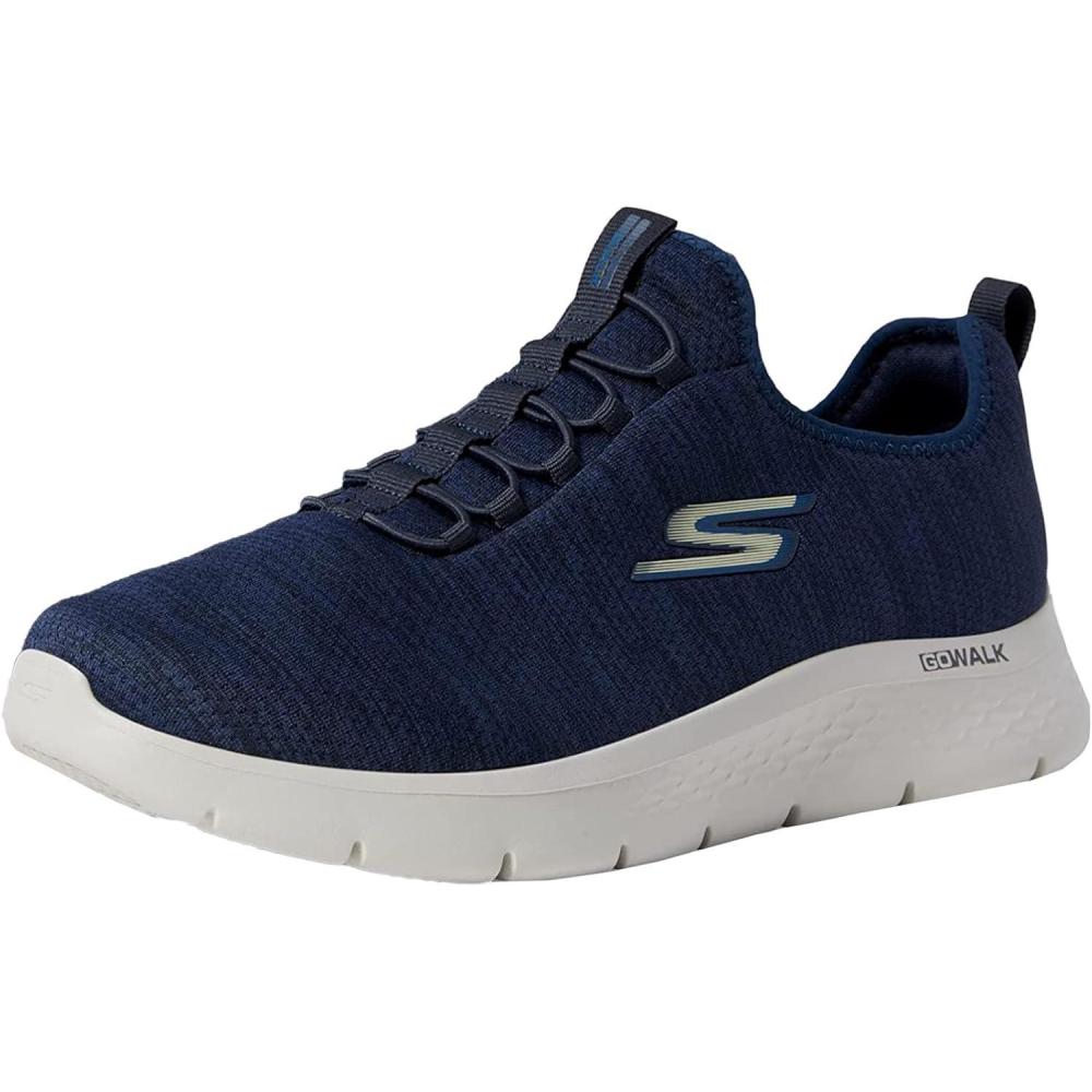 imageSkechers Mens Gowalk FlexAthletic Slipon Casual Walking Shoes with Air Cooled Foam SneakersNavy Blue