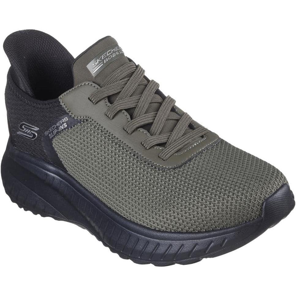 imageSkechers Mens Hands Free Slipins Squad Chaos  Balanced EdgeOlive