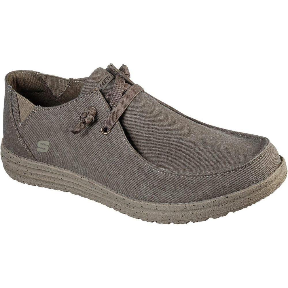 imageSkechers Mens MelsonRaymon Canvas Slip on MoccasinBrown