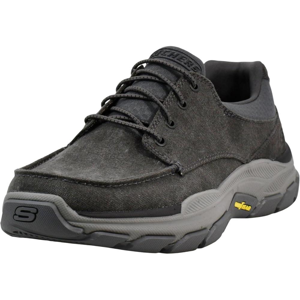 imageSkechers Mens RespectedLoleto Moc Toe Bungee Lace Slip OnCharcoal