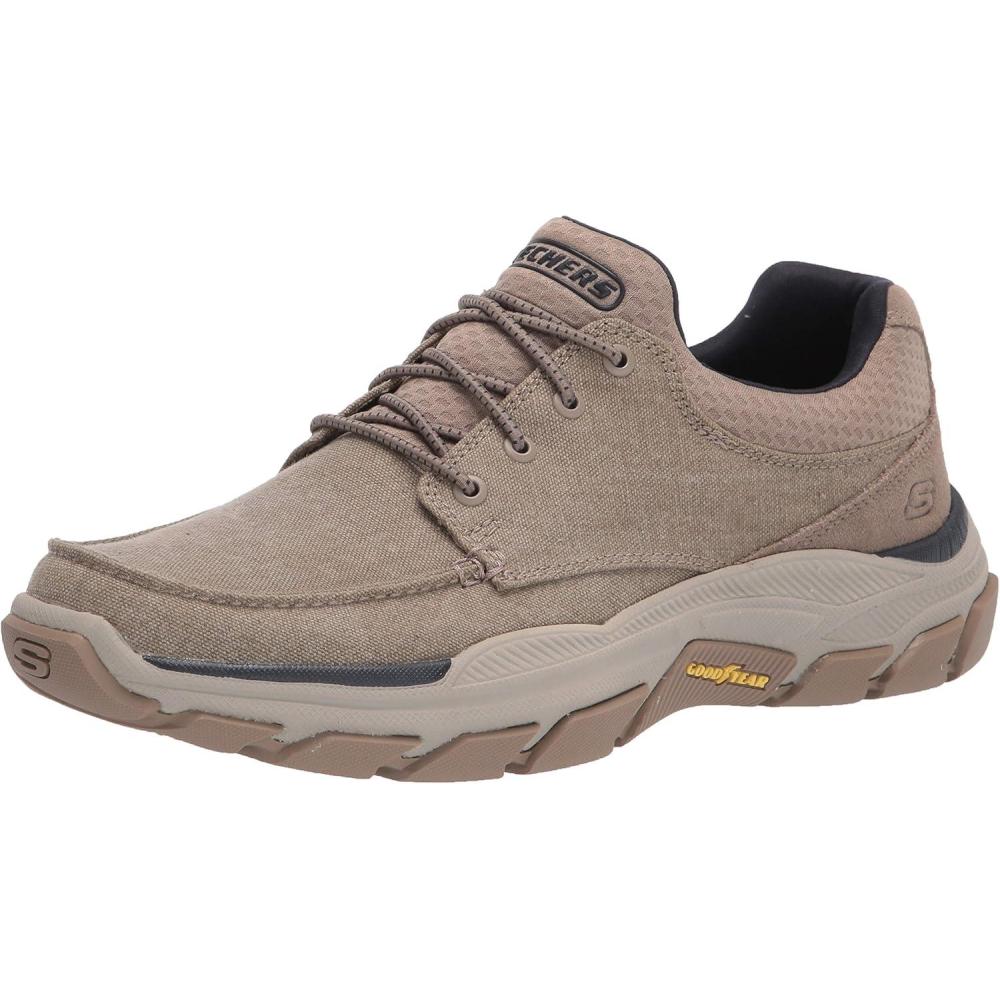 imageSkechers Mens RespectedLoleto Moc Toe Bungee Lace Slip OnTaupe