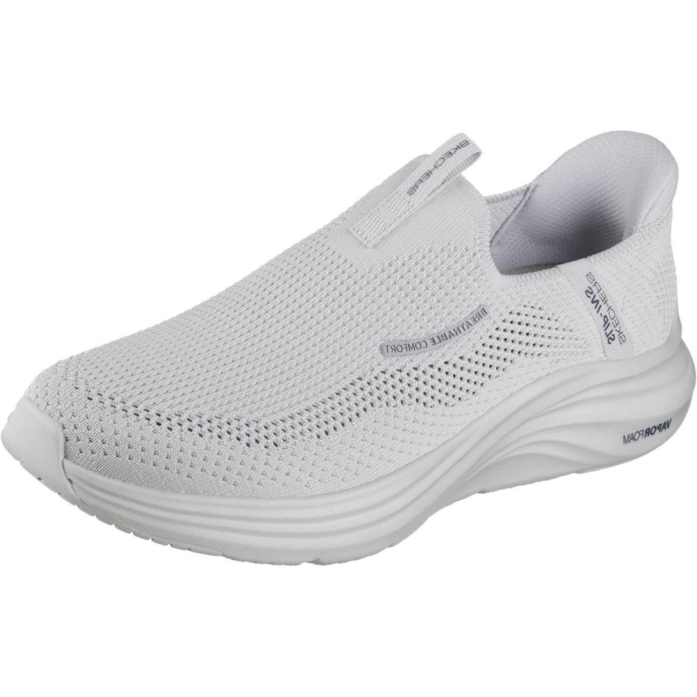 imageSkechers Mens Ultra Flex 30 Smooth Step Hands Free SlipIn ShoesLt Gray Volann