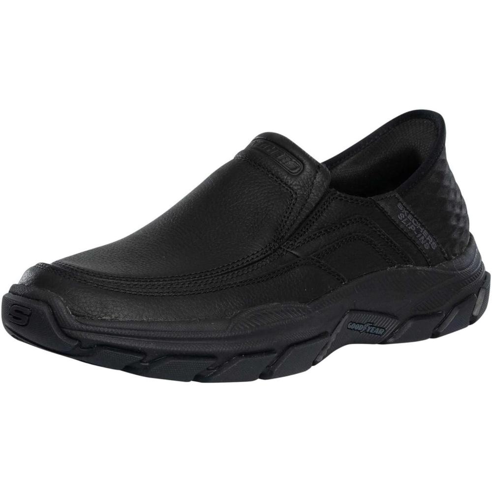 imageSkechers USA Mens RespectedElgin 204810 Moc Toe Leather SlipIns 240 cmBbk  BlackBlack