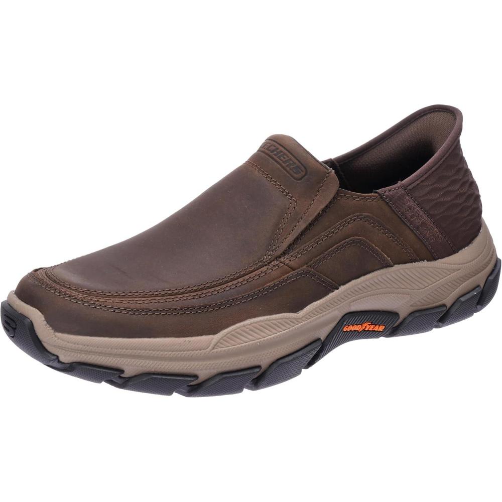 imageSkechers USA Mens RespectedElgin 204810 Moc Toe Leather SlipIns 240 cmCoc  Cocoa