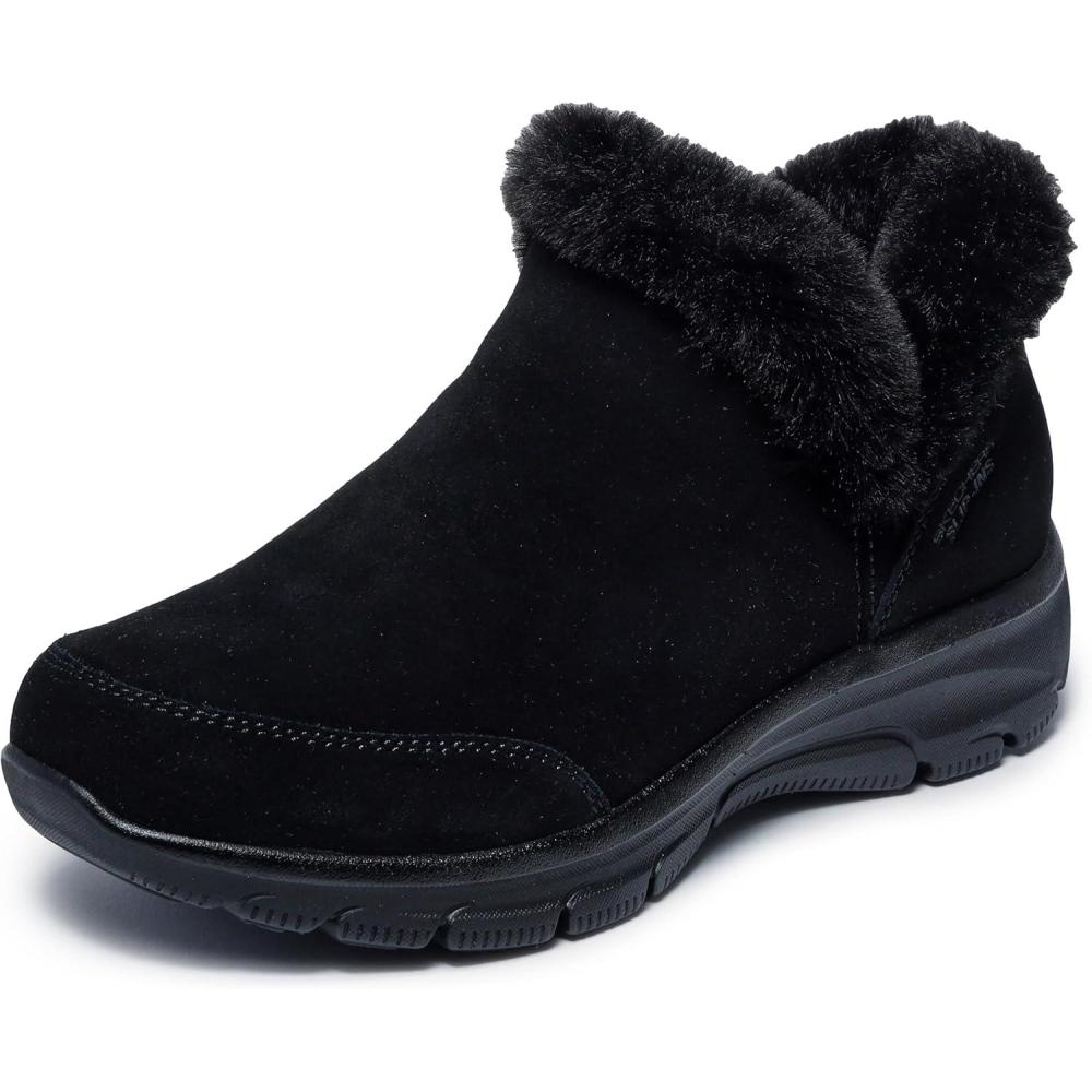 imageSkechers Womens Easy GoingFall Feeling Hands Free Slipins Ankle BootBlackBlack