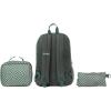 Skechers 365 Utility Backpack Set: College Backpack, Insulated Lunch Box & Pencil Case. Laptop Bag, Multipurpose Back Pack (Olive Checker)(Olive Checker)