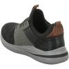 Skechers Men’s Delson 3.0 Cicada Sneaker(Black/Grey)