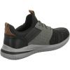 Skechers Men’s Delson 3.0 Cicada Sneaker(Black/Grey)