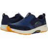 Skechers Men’s Go Walk Outdoor-Athletic Slip-on Trail Hiking Shoes with Air Cooled Memory Foam Sneaker(Navy/Yellow)