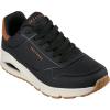 Skechers Men’s Uno-Suited on Air Sneaker(Black)