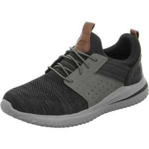 Skechers Men’s Delson 3.0 Cicada Sneaker(Black/Grey)