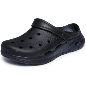 Skechers Men’s Foamies: Arch Fit – Valiant Slip-On Clog(Black/Black)