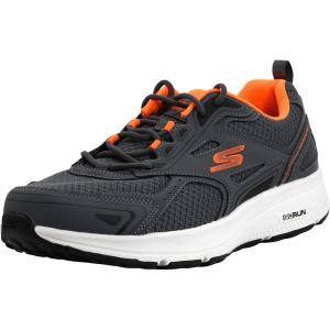 Skechers Mens GOrun ConsistentSneaker(Charcoal/Orange)