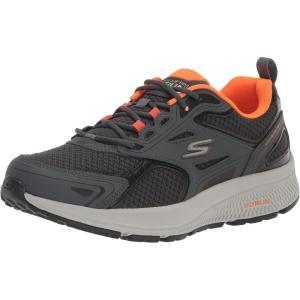 Skechers Mens GOrun ConsistentSneaker(Grey/Orange)