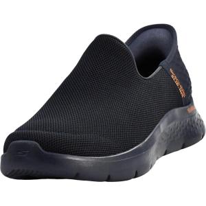 Skechers Men’s Gowalk Flex Hands Free Slip-ins Athletic Slip-on Casual Walking Shoes Sneaker(Navy/Orange)