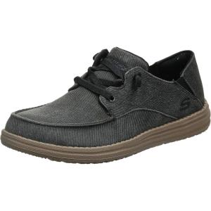 Skechers Men’s Melson-Raymon Canvas Slip on Moccasin(Black)