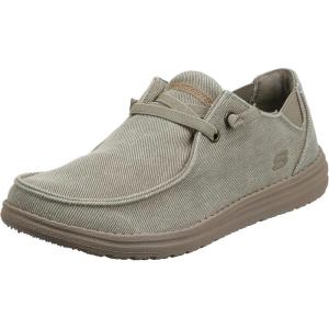 Skechers Men’s Melson-Raymon Canvas Slip on Moccasin(Taupe)