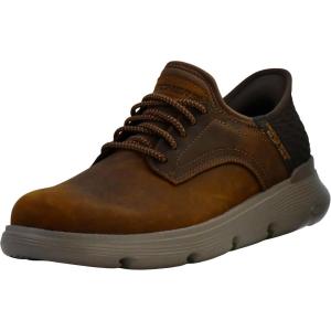 Skechers Mens Slip-ins Garza – Gervin Casual Slip-On Shoes(Dark Chocolate)