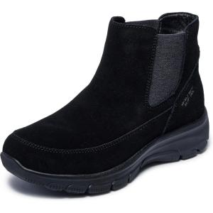 Skechers Women’s Easy Going-Casual Icon Hands Free Slip-ins Ankle Boot(Black/Black)