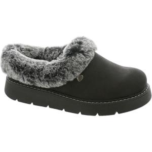 Skechers Women’s Keepsakes Lite – Cozy Blend Slippers(Black/Black)