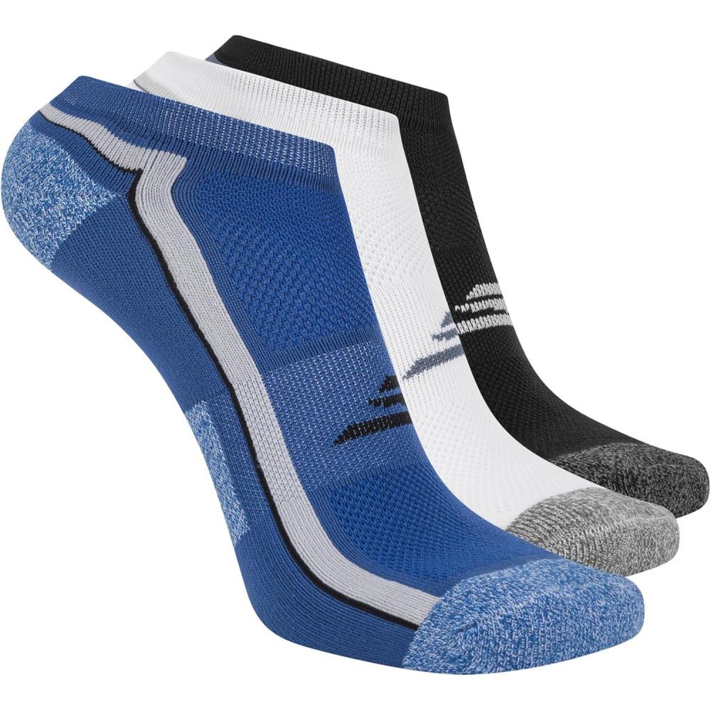 imageSkechers mens 3pack Performance Golf Low Cut Socks Odor Control ampamp Mesh VentilationCobalt BlueWhiteBlack