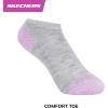 Skechers Girls’ 10-Pack Performance No Show Socks, Everyday Wear for Kids, Soft & Comfort-fit(Light Grey Heather Multicolor)