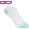 Skechers Girls’ 10-Pack Performance No Show Socks, Everyday Wear for Kids, Soft & Comfort-fit(White Multicolor)