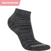 Skechers Women’s 6-Pack Performance Quarter Crew Socks, Breathable & Cushioned Footbed(Medium Grey/Light Grey/Charcoal)