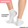 Skechers Women’s 6-Pack Performance Quarter Crew Socks, Breathable & Cushioned Footbed(White)