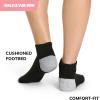 Skechers Women’s 6-Pack Performance Quarter Crew Socks, Breathable & Cushioned Footbed(White/Light Grey Heather/Black)