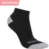 Skechers Women’s 6-Pack Performance Quarter Crew Socks, Breathable & Cushioned Footbed(White/Light Grey Heather/Black)