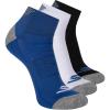 Skechers mens 3-pack Performance Golf Quarter Crew Socks, Odor Control & Mesh Ventilation(Cobalt Blue/White/Black)