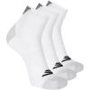 Skechers mens 3-pack Performance Golf Quarter Crew Socks, Odor Control & Mesh Ventilation(White)