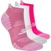 Skechers womens 3-pack Performance Pickleball Low Cut Socks, Odor Control & Mesh Ventilation(Velvet Dust/White/Knockout Pink)