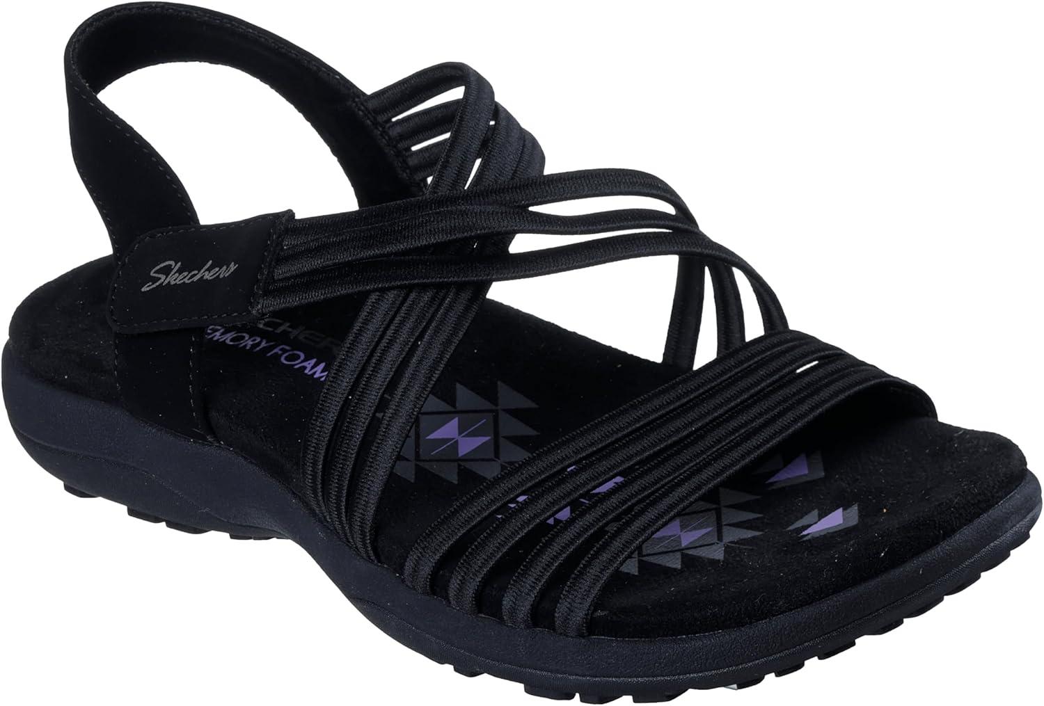 imageSkechers Womens Reggae SlimSunnyside 20 Sport SandalBlackBlack