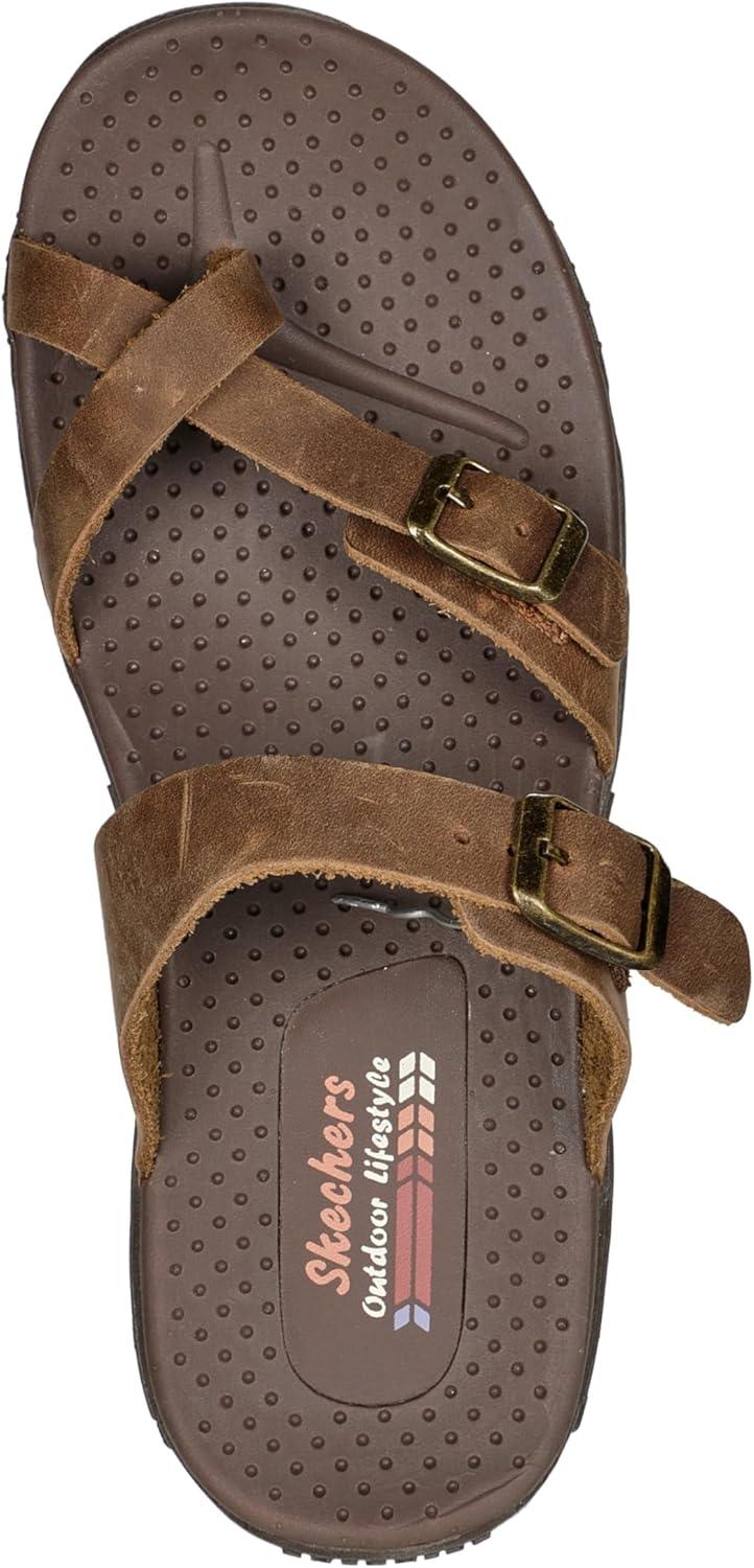 imageSkechers womens Reggaecarribean Double Buckle Toe Thong SlideDesert Crazyhorse