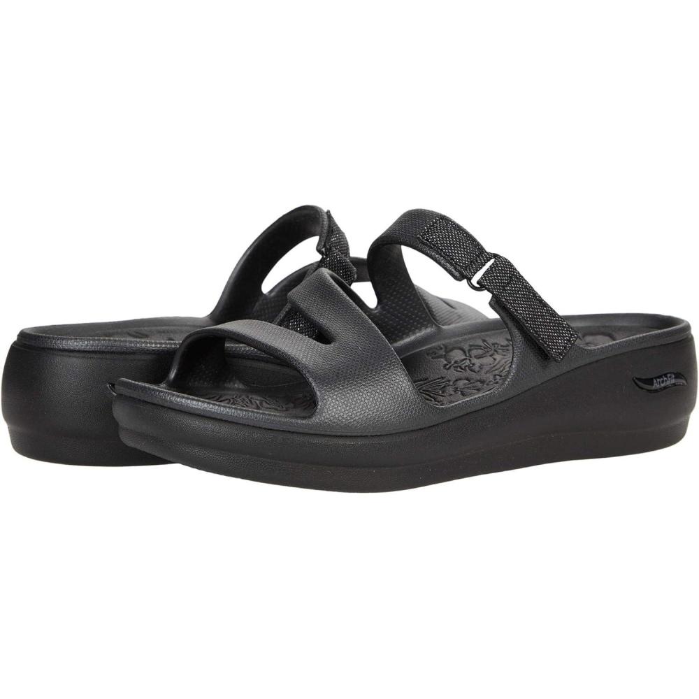 imageSkechers Womens Adjustable Wedge Sandal Black 5