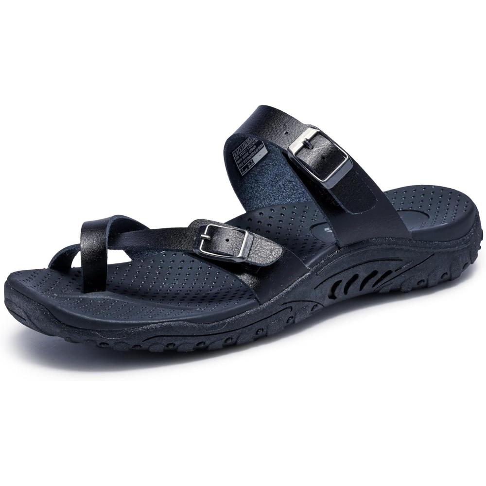 imageSkechers womens Reggaecarribean  Double Buckle Toe Thong SlideBlack