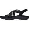Skechers Women’s Reggae Slim-Sunnyside 2.0 Sport Sandal(Black/Black)