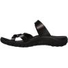 Skechers womens Reggae-carribean – Double Buckle Toe Thong Slide(Black)