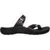 Skechers womens Reggae-carribean – Double Buckle Toe Thong Slide(Black)