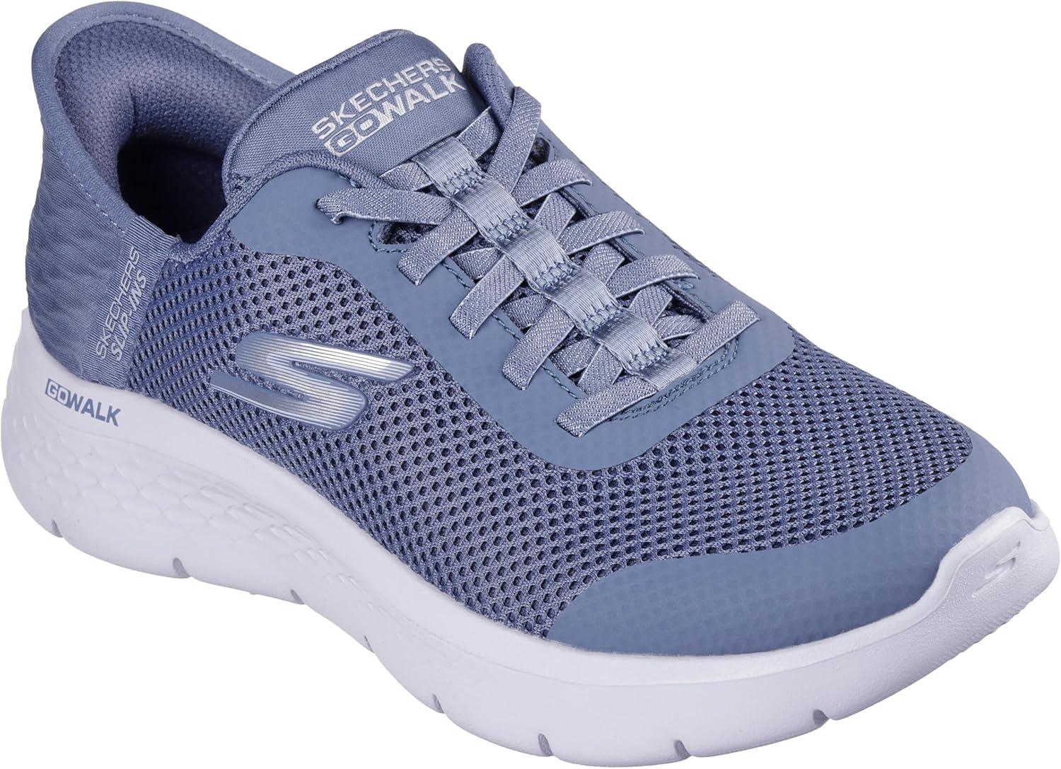 imageSkechers Womens Go Walk Flex Hands Free SlipinsGrand Entry SneakerBlue