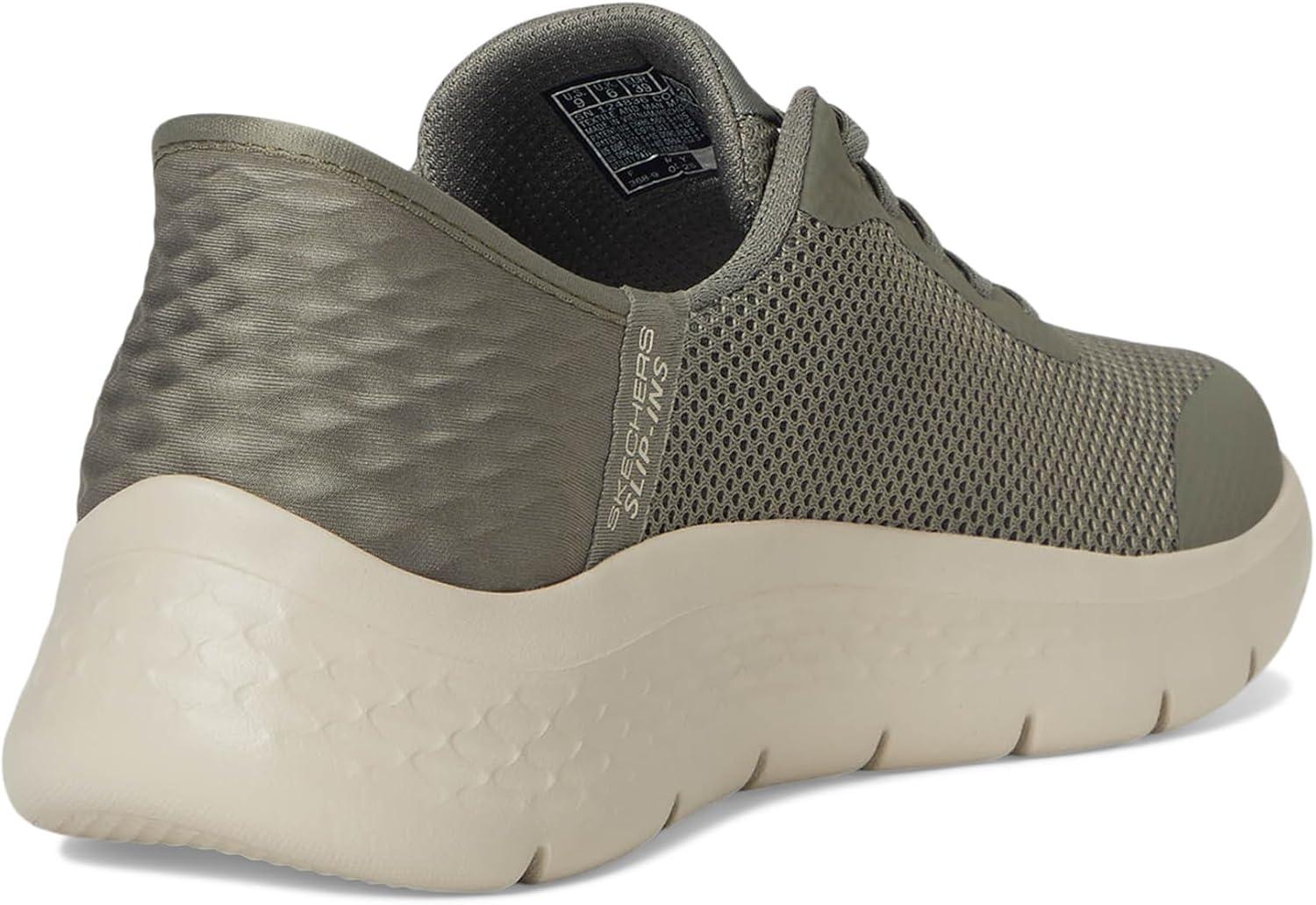 imageSkechers Womens Go Walk Flex Hands Free SlipinsGrand Entry SneakerOlive