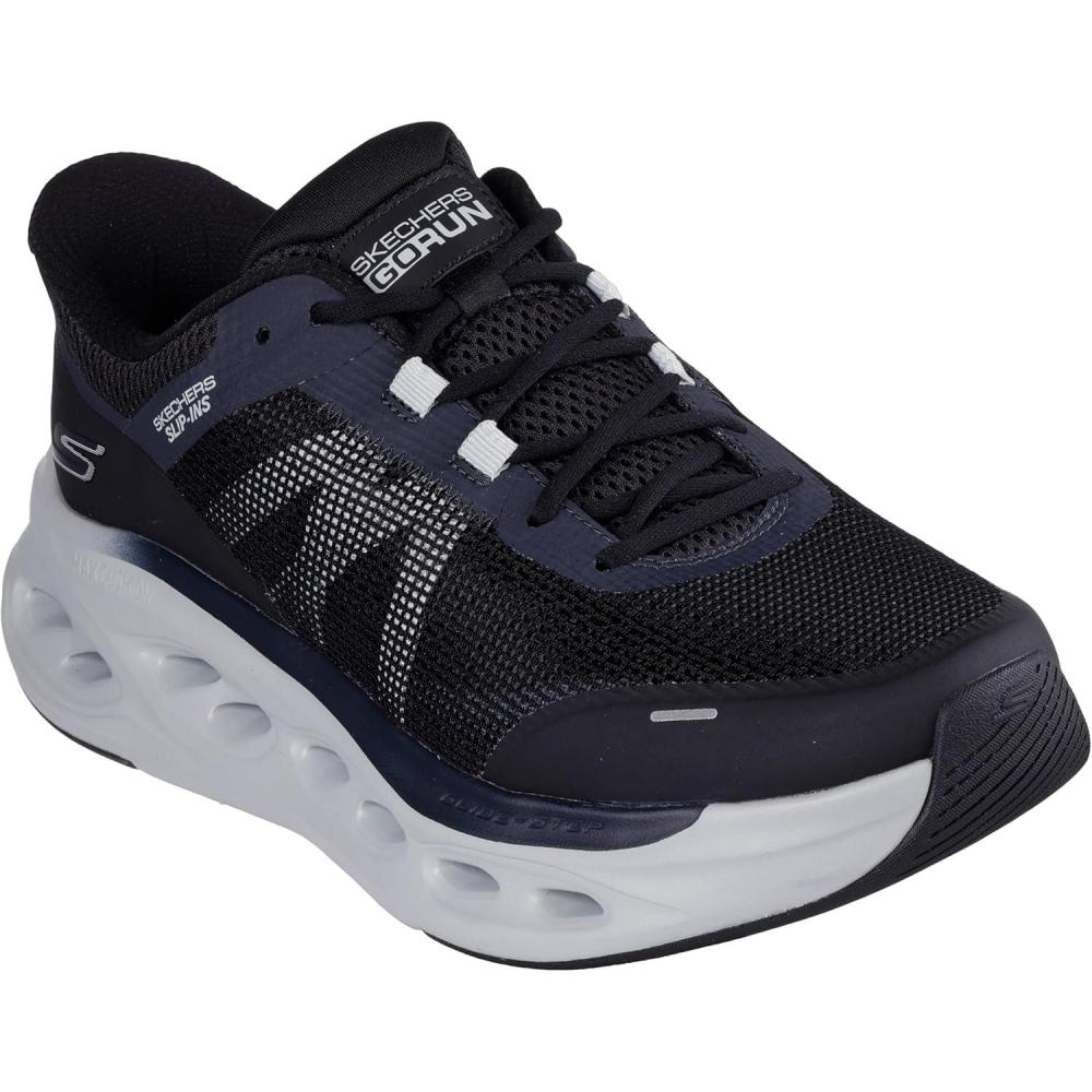 imageSkechers Mens Max Cushioning Glide Step Aberdeen Hands Free SlipinsBlackGrey